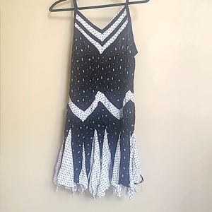 Free People Intimates multi media black and white Slip Dress sz L large